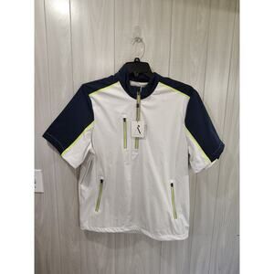 New With Tags Above The Links Short Sleeved Quarter Zip Golf Shirt Size M